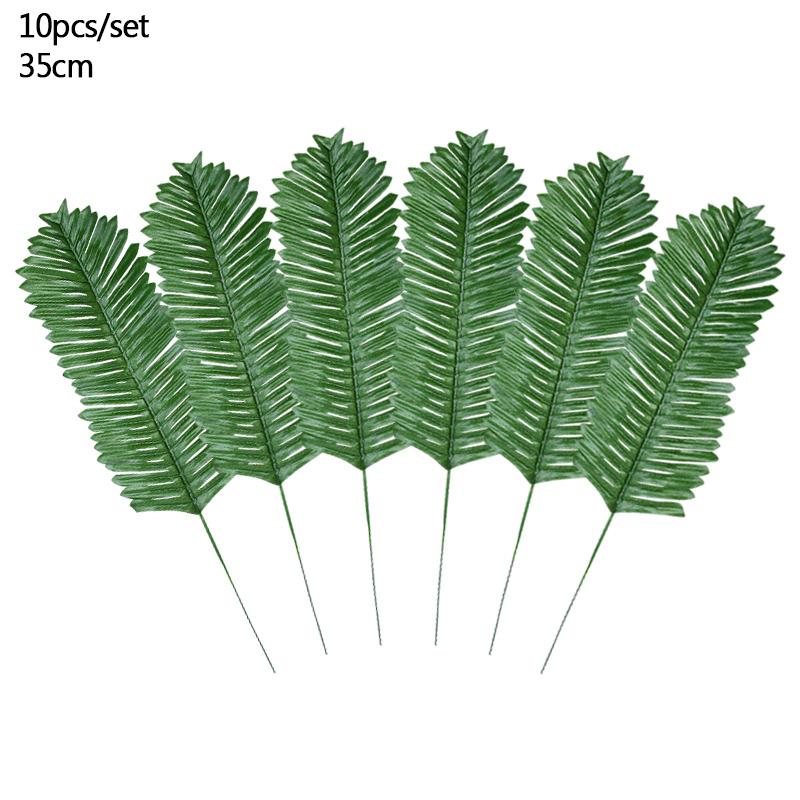 Tropical Palm Leaves Monstera Artificial Silk Turtle Leaf for Home Hawaiian Luau Beach Wedding Decoration Summer Party Supplies