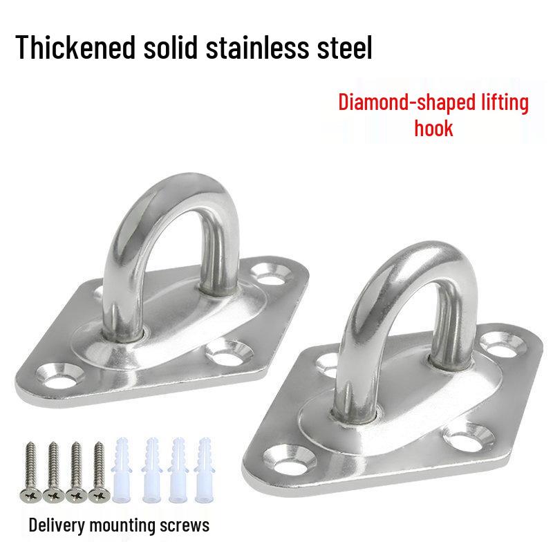 Stainless Steel Ceiling & Wall Hook for Fans, Sandbags, Lights, & Rings