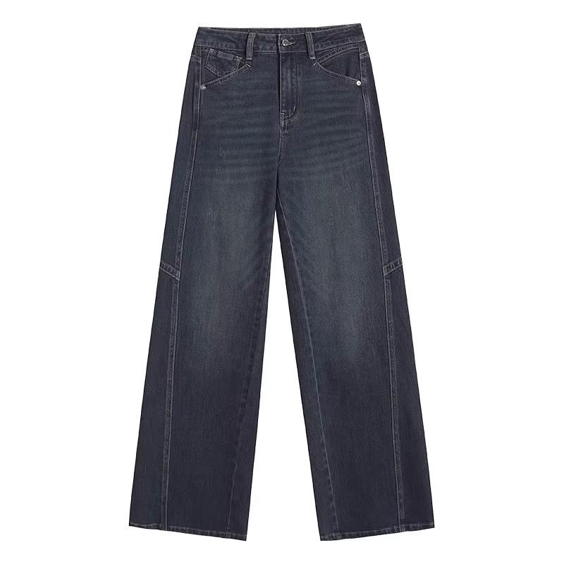 Women's Spring & Autumn 2025 Petite High-Waisted Wide-Leg Slim-Fit Jeans - New Fashion Trend