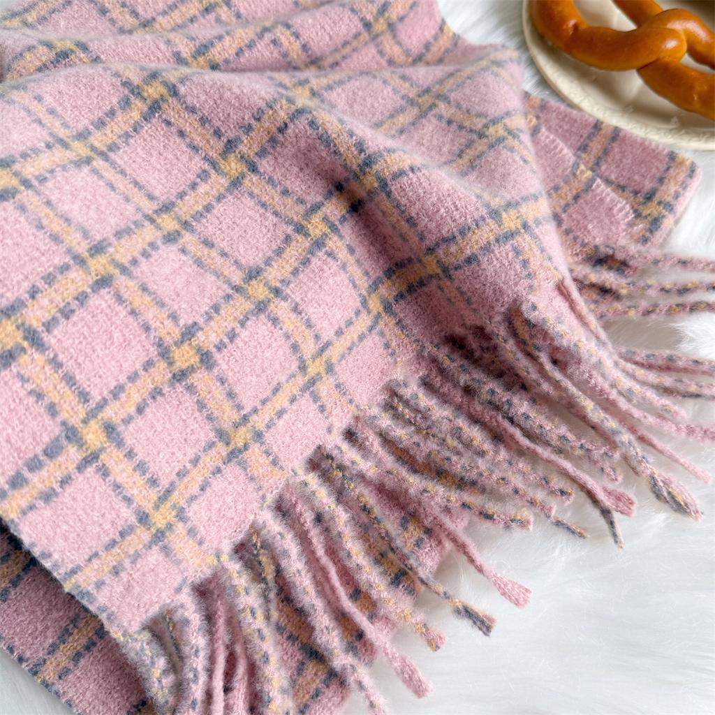Warm Shawl Women Scarf Luxury Cashmere Winter Blanket Wraps Casual Plaid Print Pashmina Bufanda Travel Poncho Stoles Echarpe