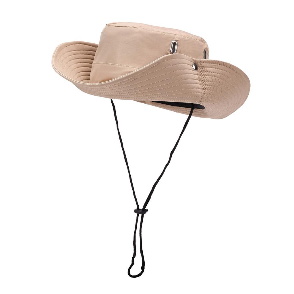 Eimerhut Herren Sommer Outdoor Hut Sonnenschutz Gesichtsmaske Sonnenschutzhut Große Krempe Herren Sonnenhut