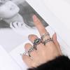 Anéis Prata Tailandesa Tendência Coreana Unissex - Conjunto Vintage Envelhecido para Casais com Personalidades Dominantes