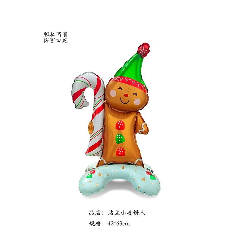 Große Weihnachtsballons Weihnachtsmann Schneemann Elch Strumpf Folienballon Weihnachtsdekorationen für Zuhause Navidad Neu