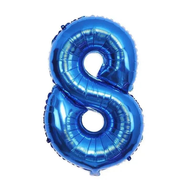 1Pcs 32inch Blue Foil Balloon Number 0 1 2 3 4 5 6 7 8 9 Boys Girls Birthday Party Deep Blue Balloons Party Supply