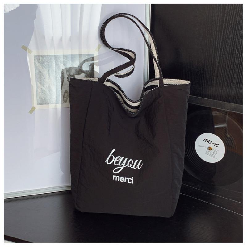 Striped canvas bag lazy wind large capacity tote bag new dual-purpose shoulder bag casual versatile bucket bag