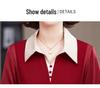 2025 Spring Thin Knit Cardigan for Middle-Aged Women - Long-Sleeved Temperament Top