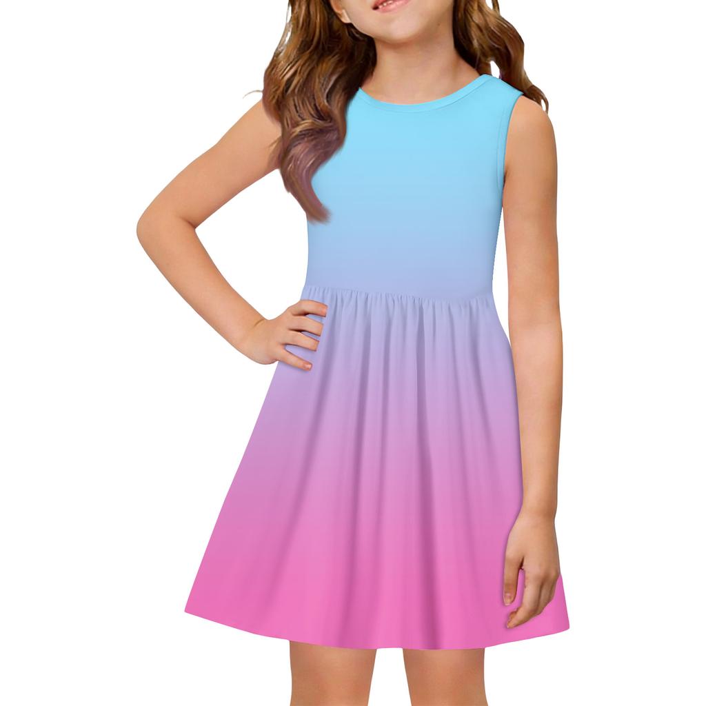 Rochie de vară prințesă pentru fete - Rochie cu fustă în A și top tip vestă