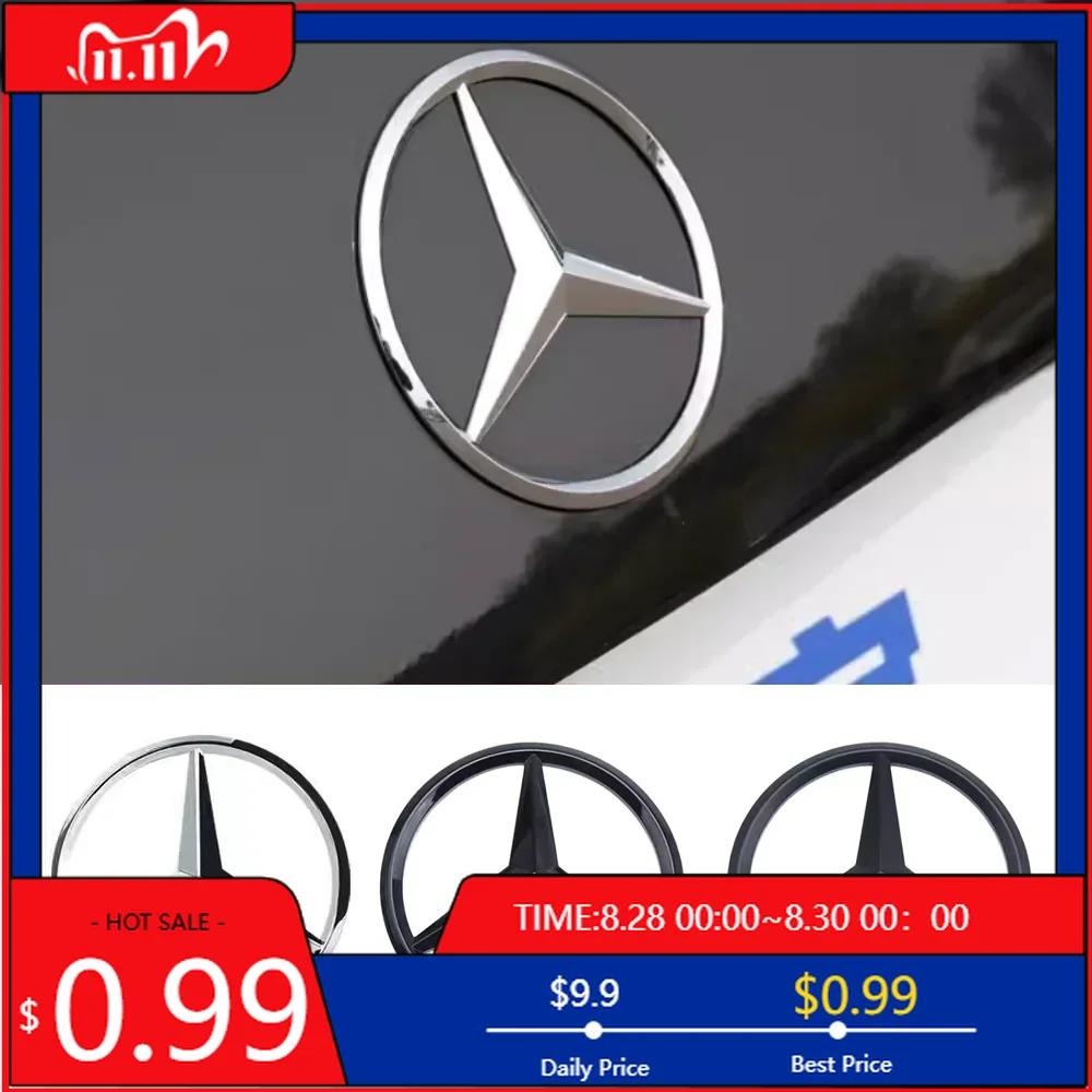 GLC GLB 90mm ABS Chrome Black Logo Mercedes Emblem Rear Star Badge For Mercedes Benz W203 W206 W212 X253 W167 W166 W247 C E GLA