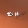 New Fashion 925 Silver Minimalist Mini Lightning Earring for Women Shinny Zircon Hoop Earrings Jewelry