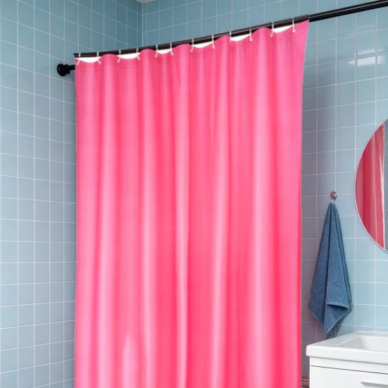 Plastic Shower Liner, Modern Solid Color Bathroom Curtain, Waterproof Shower Curtain with Metal Grommets for Bathroom Decor