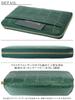 Green Matte Crocodile Leather Long Wallet for Men and Women, Authentic Alligator Leather, Single Piece, Unmatched Design, Gold Round Zipper, Coin