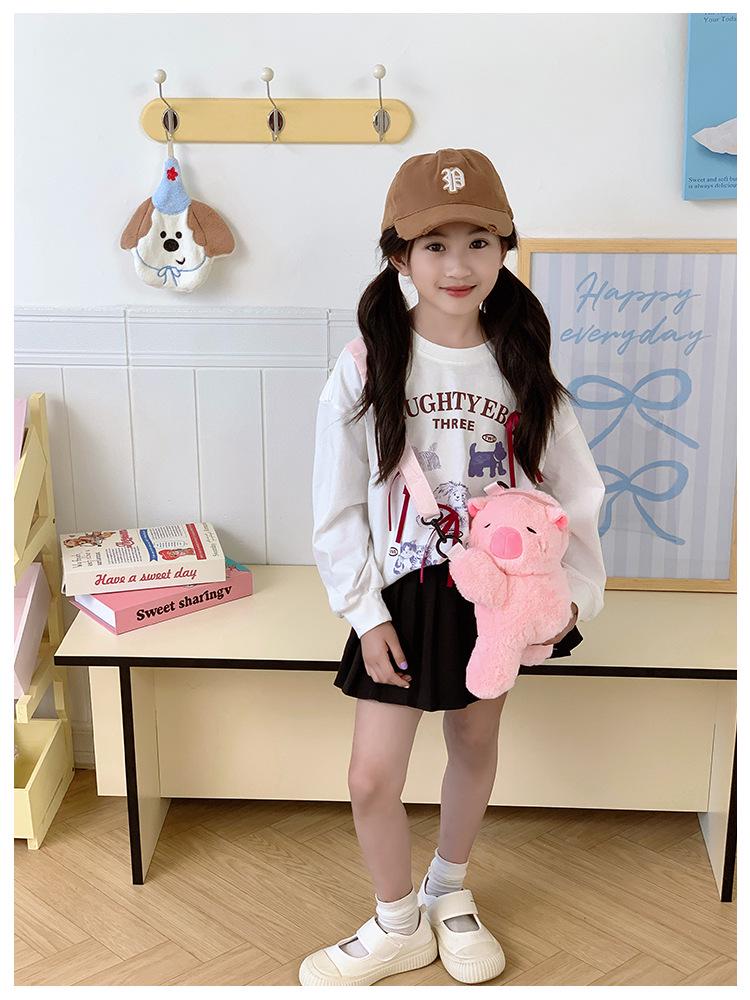 2025 Cute Plush Furry Crossbody Backpack for Little Girls