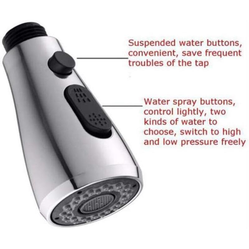 Bathroom Basin Sink Tap Replacement Kitchen Pull Out Faucet Sprayer Nozzle Sprayer ABS Durable Water Saving Shower Spray Head