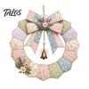 Feiertags-Kranz Bastelmaterialien DIY Patchwork Bastelset, Weihnachtliches Nähen Saisonale Muster, Stoffset Bauernhaus für Erwachsene, Haustür Wand