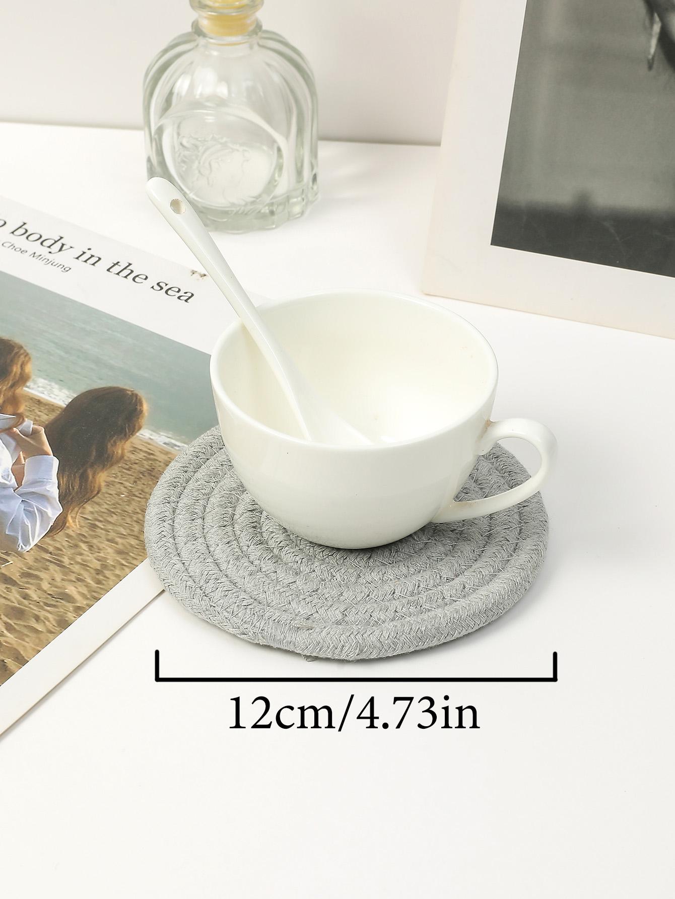 

Простая хлопковая плетеная подставка под чашку ручной работы, подушка для чашки в богемном стиле, нескользящий коврик для чашки, украшение для спальни, домашний декор