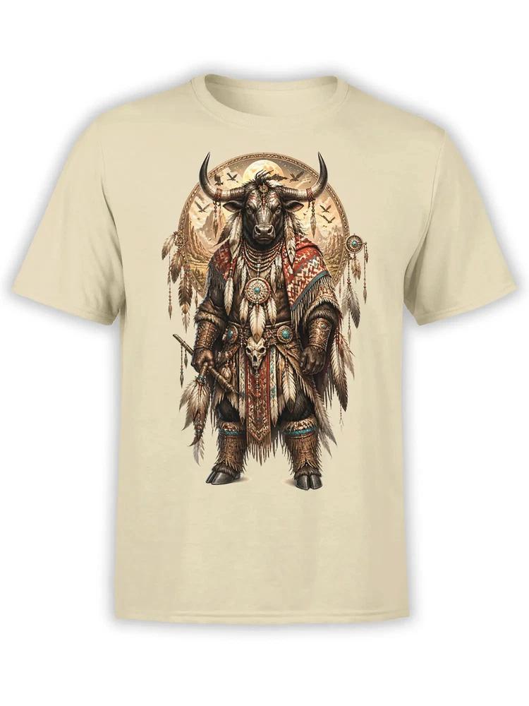 Totem Chief Bull Warrior TShirt Unisex S