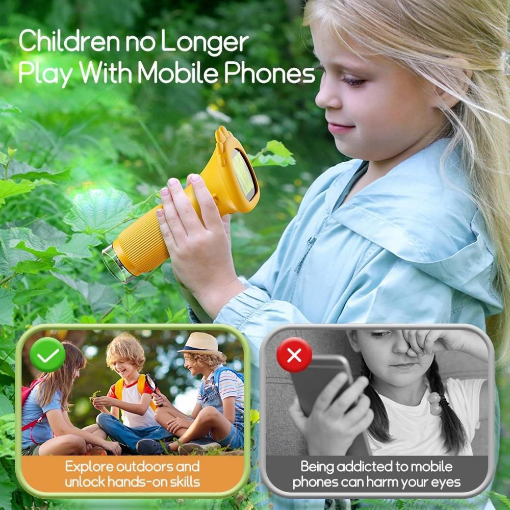 Portable 2 Inch IPS Screen 1000X Handheld USB Charging Digital Microscopes with LED Photo Video Function Educational Toys