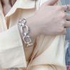 925 Sterling Silver Thai Silver Bracelet for Women Vintage Geometric Heart Love Lucky Punk Jewelry 2026 New