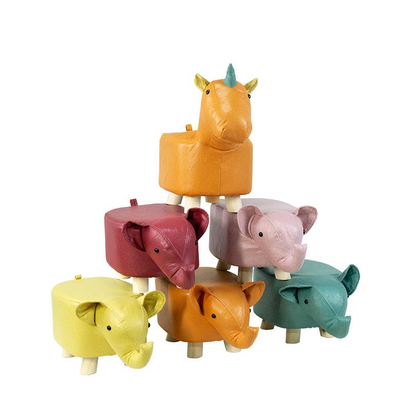 Cartoon Elephant Shoe Changing Stool - Customizable Logo, Tech Fabric, Small Size