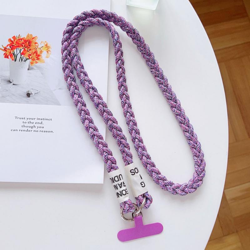 Crossbody Phone Lanyard: Three-Strand Braided Rope, Anti-Lost & Anti-Theft, Sturdy Climbing Rope Shoulder Strap for Outdoors.