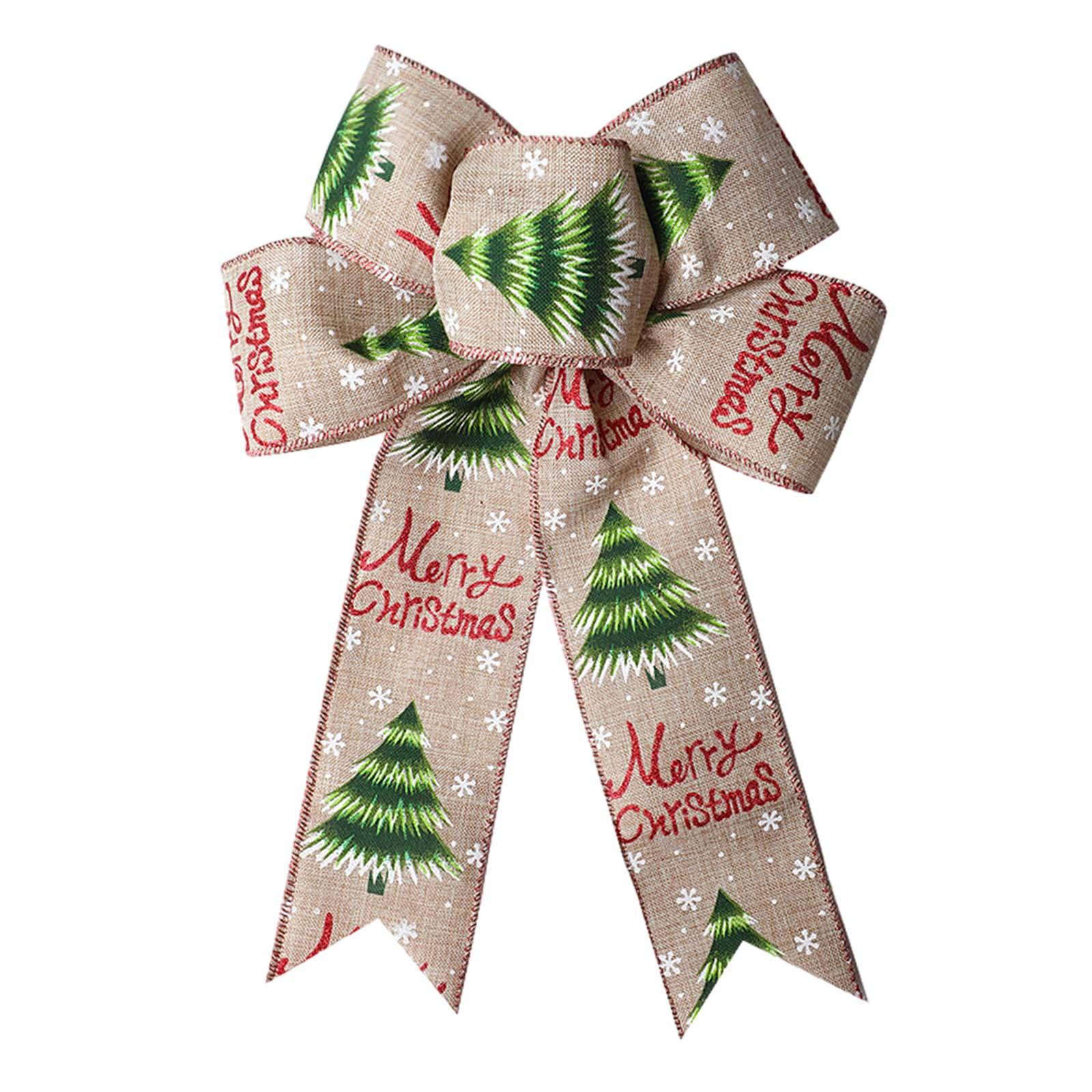 

Christmas Bows for Wreath Decorative Ornament Xmas Decorations Large Christmas