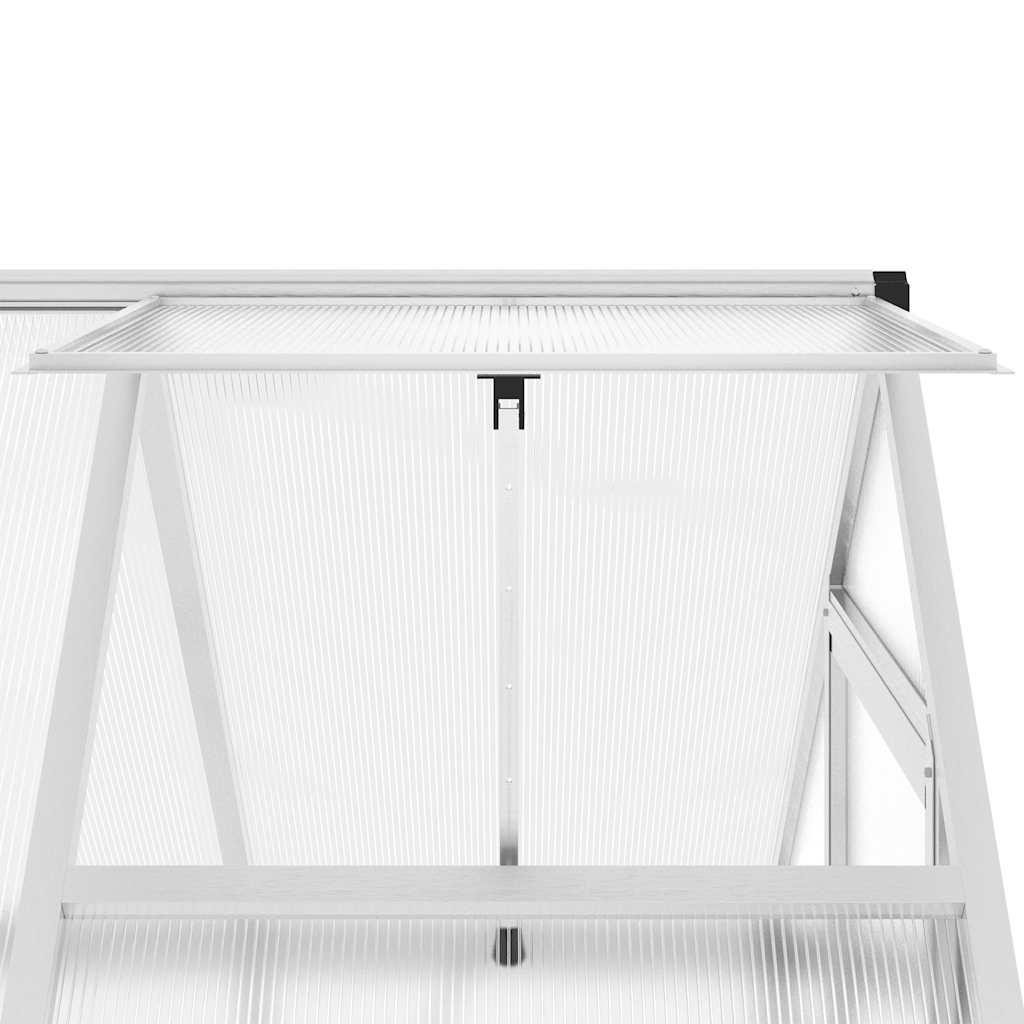 Greenhouse with Foundation Frame Silver 169 x 114 x 202 cm Aluminum
