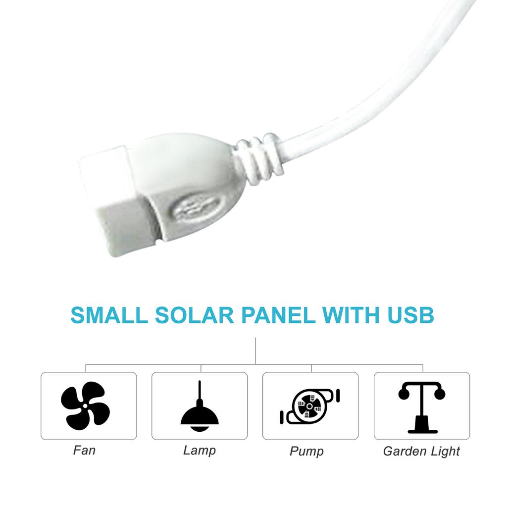 5V kleines Solarpanel mit USB DIY monokristalline Silizium-Solarzelle wasserdicht Camping tragbar