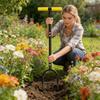 4-Zinken Gartenschaufel aus Karbonstahl zum Auflockern und Belüften des Bodens mit ergonomischem Griff