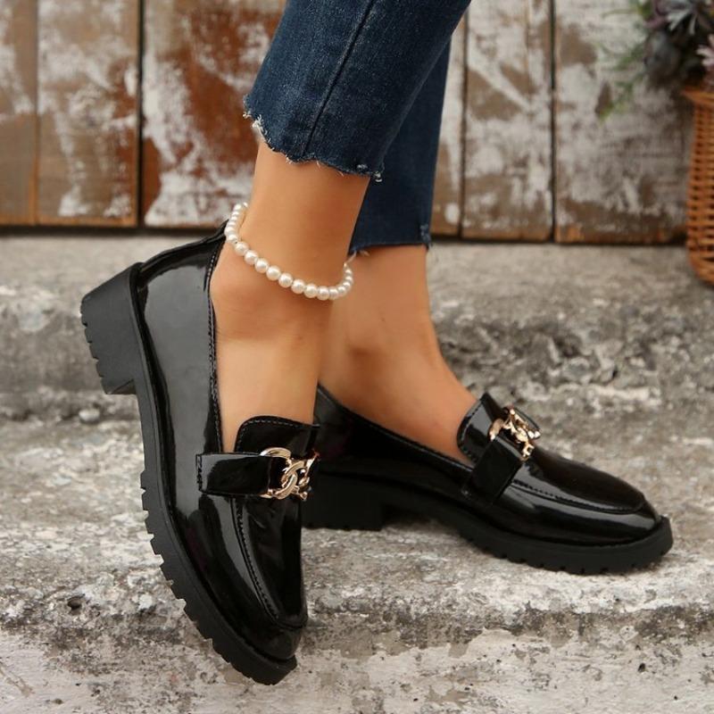 Móda Boty Dámské 2025 Mokasíny Dámské Kulatá špička Nazouvací Ploché boty Kancelář Kariéra Ženy Černé Malé Kožené boty Tenisky Mujer 42