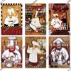 Putuo Decor Chef Metal Painting Retro Tin Sign Cook Kitchen Vintage Wall Decor Restaurant Diner Bistro