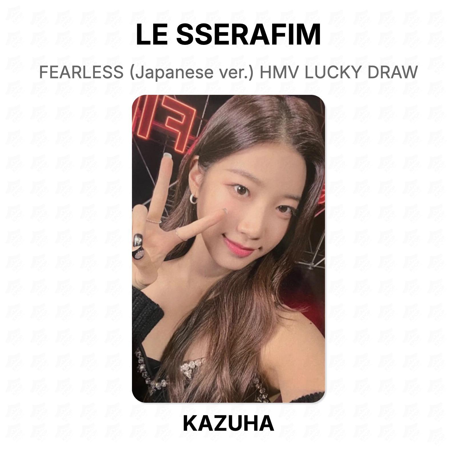 LE SSERAFIM FEARLESS (Japanese ver.) HMV LUCKY DRAW Official Photocard KAZUHA