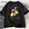 Lemon Cherry T Shirt Pink Bow Italy Socilal Club T-shirt Cotton Short Sleeve Loose Breathable Tees Unisex Oversize Mens Clothing