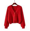 Cárdigan de Punto Casual Vintage Ajustado para Mujer para Uso Diario