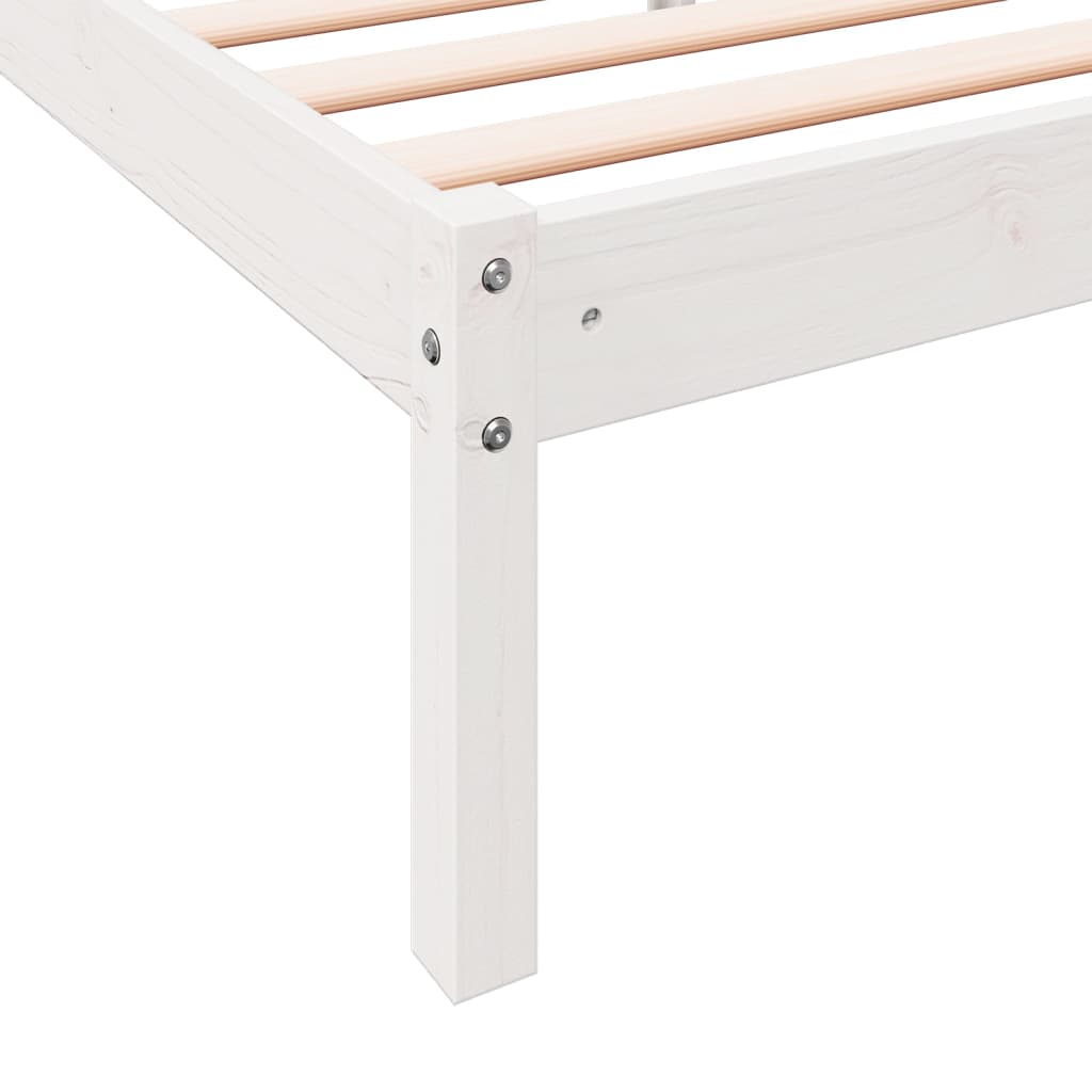 Vidaxl Dłuższe Łóżko Bez Materaca, Białe, 180X220 Cm, Drewno Sosnowe