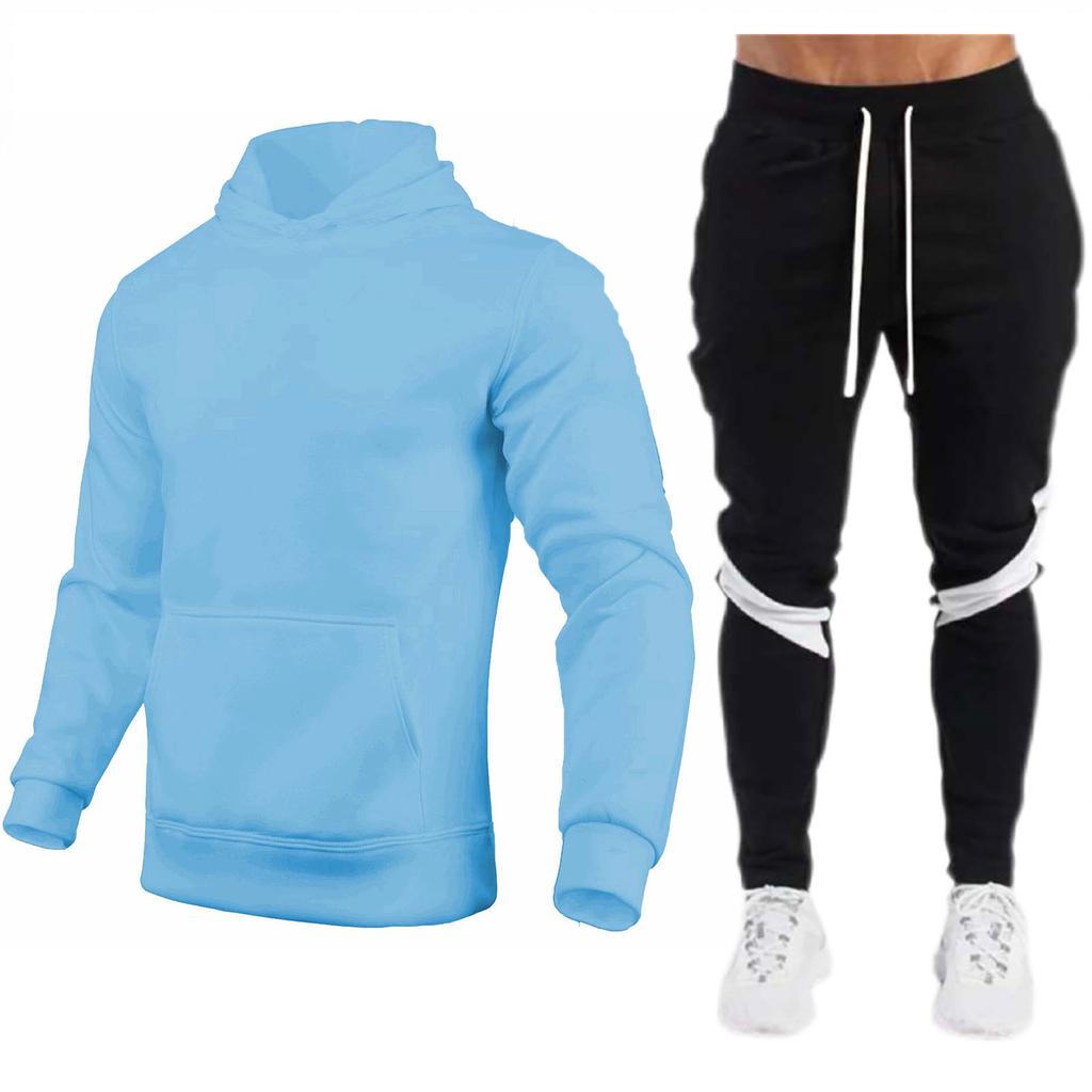 220g Solid Color Pullover Men's Women's Hoodie Sports Set Fleece Hooded Sweatshirt