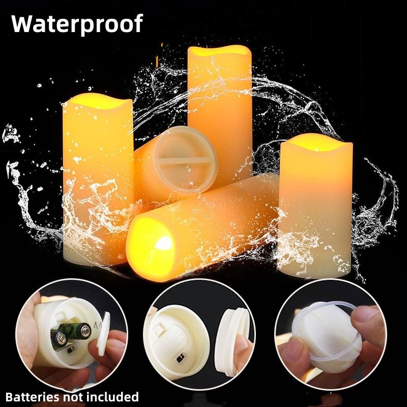 12-Pack Outdoor Waterproof LED Candle LED Lamp Electronic Candle for Christmas Halloween Wedding Festival Party Decoration