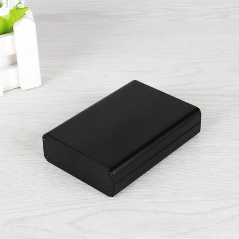 Black Metal Enclosure Box Heat Dissipation Case 80x50x20mm For Wiring Boards And Industrial Automation utilizes Housing