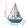 Mini Sailboat Model Beach Decor Item for Office And Home