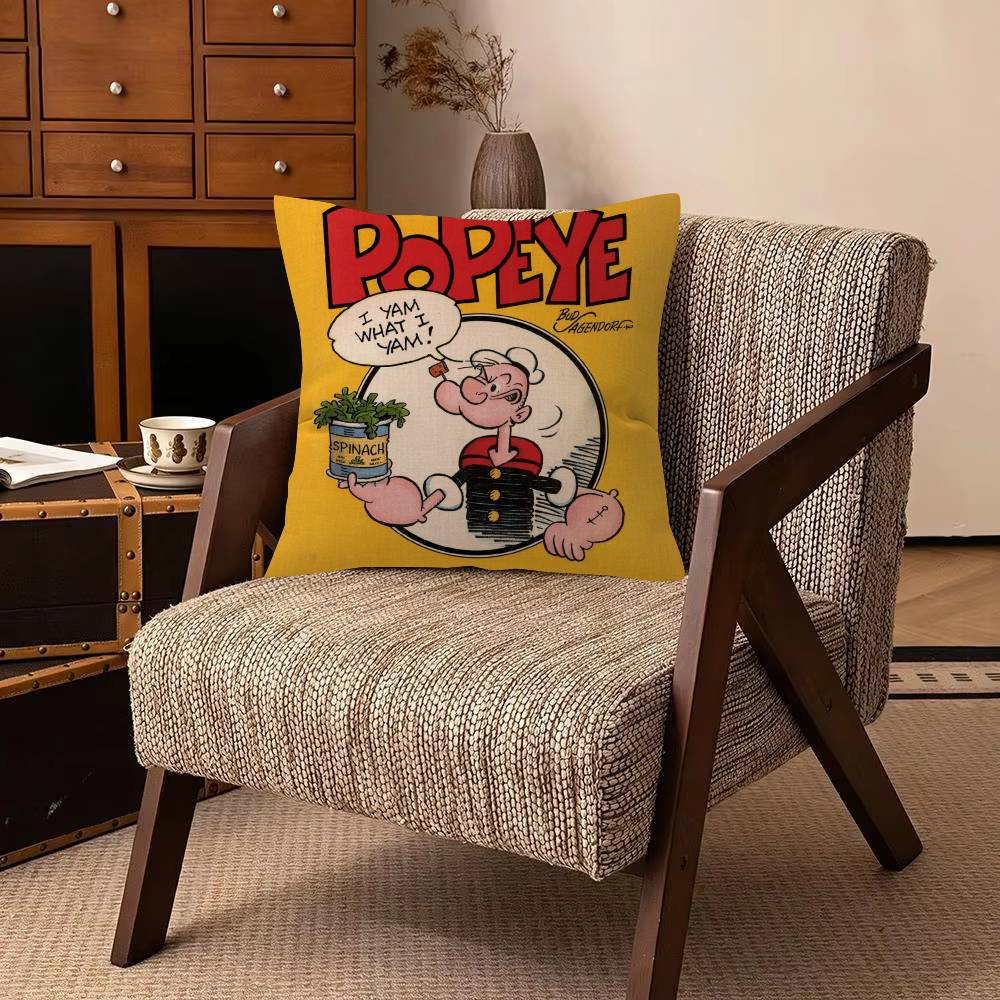 Animation PPopeye SSailor Cartoon Cushion Cover Pillowcase Upholstery Sofa Throw Pillow Home Decor Pillowcas