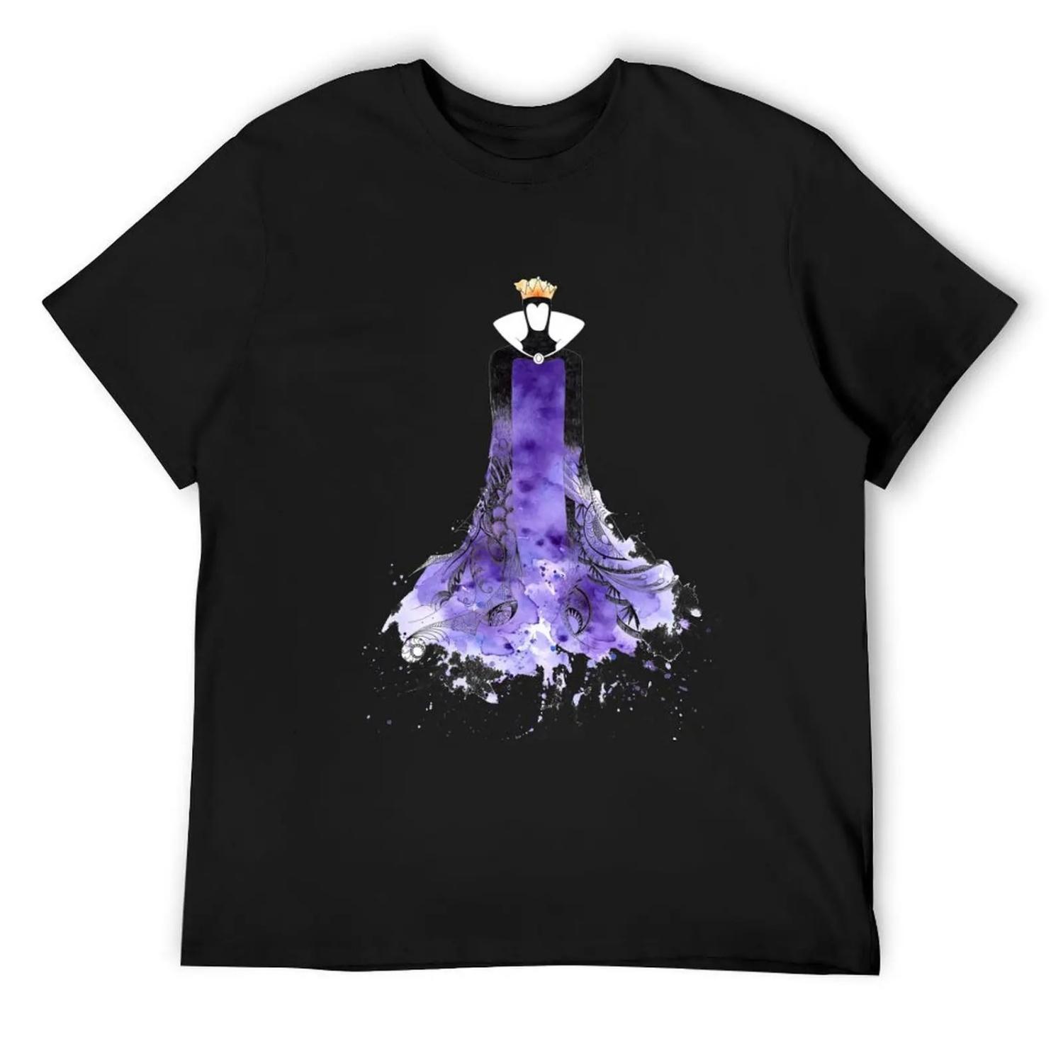 

Evil Queen Watercolour T-Shirt sweat summer 2025 topping oversizeds T-shirts for men cotton XXXXXL чорний