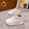 Thick-soled Women's Autumn and Winter New Velvet Warm Lace-up High-top Shoes Versatile Sports and Leisure Board Shoes
