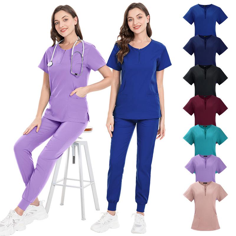 Women's Surgical Suit - Quick Dry, Elastic Hand Wash Set for Hospital Nurses and Dental Professionals