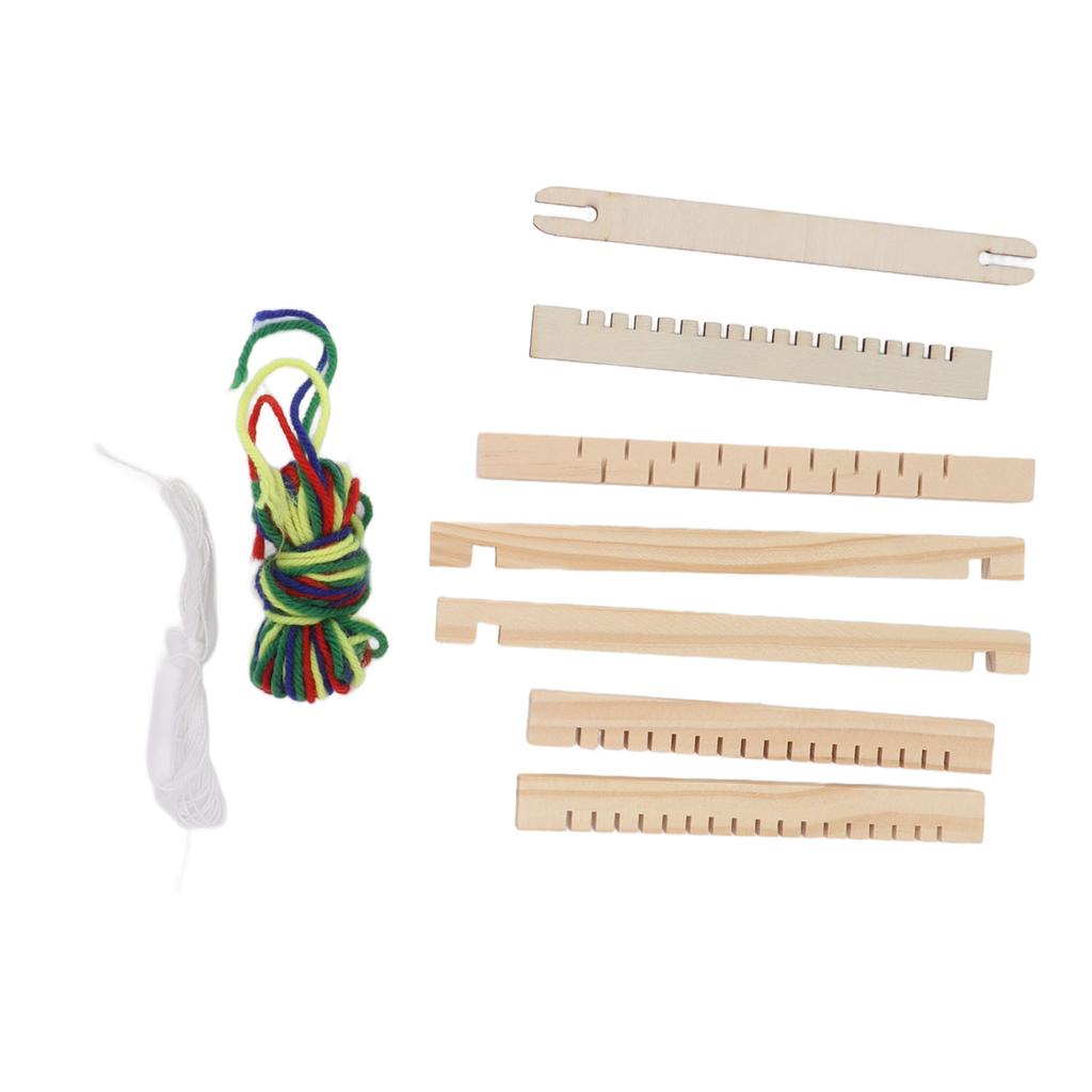 Kids Weaving Loom Easy Operation Hand Eye Coordination Durable Wood Weaving Loom Kit for Beginner