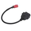 Motorcycle OBD 16Pin to 6Pin Connector Cable Flexible Black Maintenance Modification