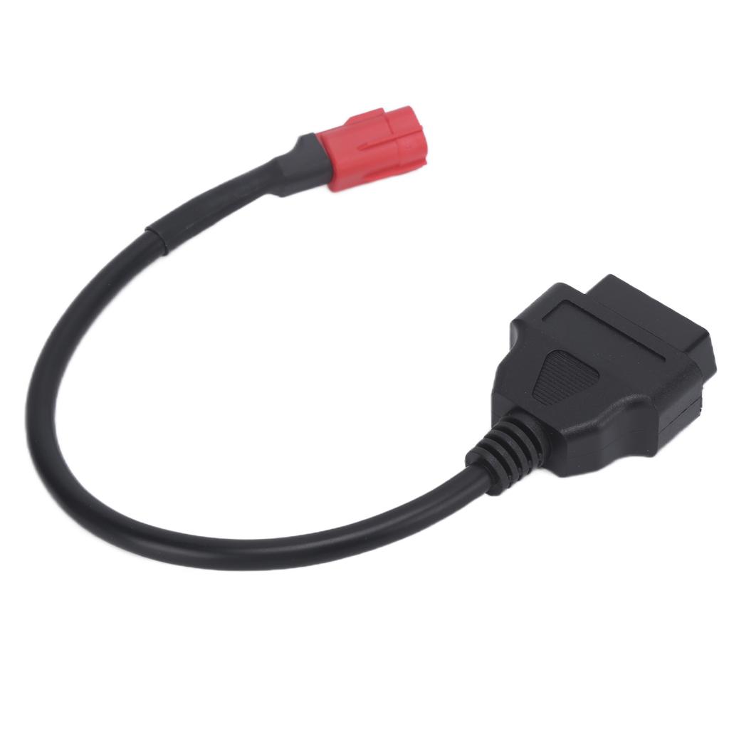 Motorcycle OBD 16Pin to 6Pin Connector Cable Flexible Black Maintenance Modification