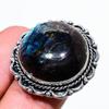 Labradorite Gemstone Handmade 925 Sterling Silver Jewelry Ring Size 7 O4r97