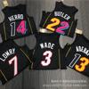 Miami Heat Basketball Jersey Custom Name Number Printed Sportswear Breathable Performance Shirt Men Women