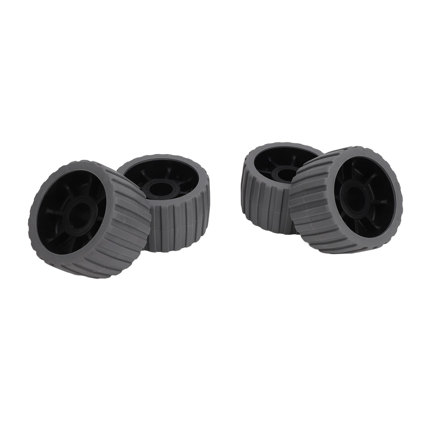 

4PCS Trailer Rollers High Temp Resistant Poly Ribbed Roller for Boats Trailers 125 X 73 X 30mm