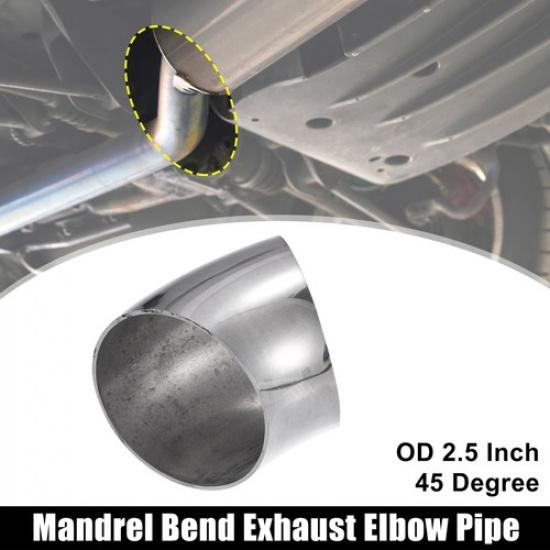 Наружный диаметр 2,5  45-градусный отвод, изготовленный методом дорновой гибки, из нержавеющей стали SS304, отвод выхлопной трубы