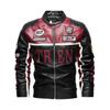 Men's Leather Jacket European Size Single-layer Fashionable Embroidered Motorcycle Men's Leather Jacket